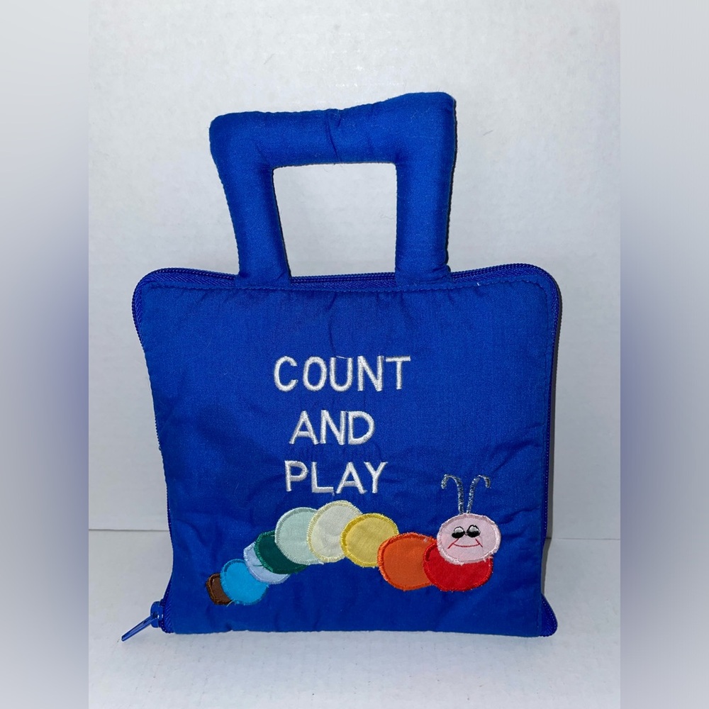 Quiltown Collection Count & Play Soft Fabric Book Travel FineMotor STEM Washable